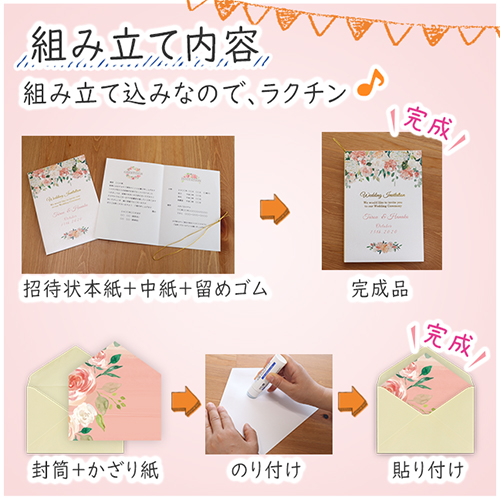 招待状の印刷込みキットアイテム