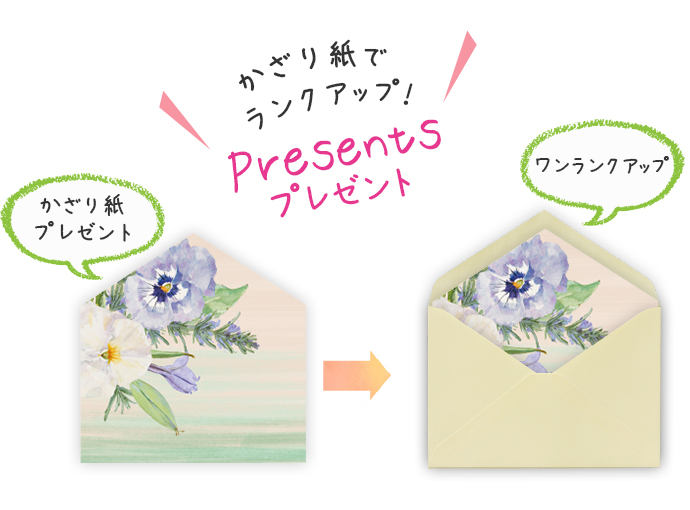 飾り紙で封筒がワンランクアップ